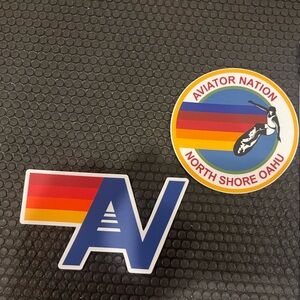 Aviator nation stickers and wrapping paper x 3